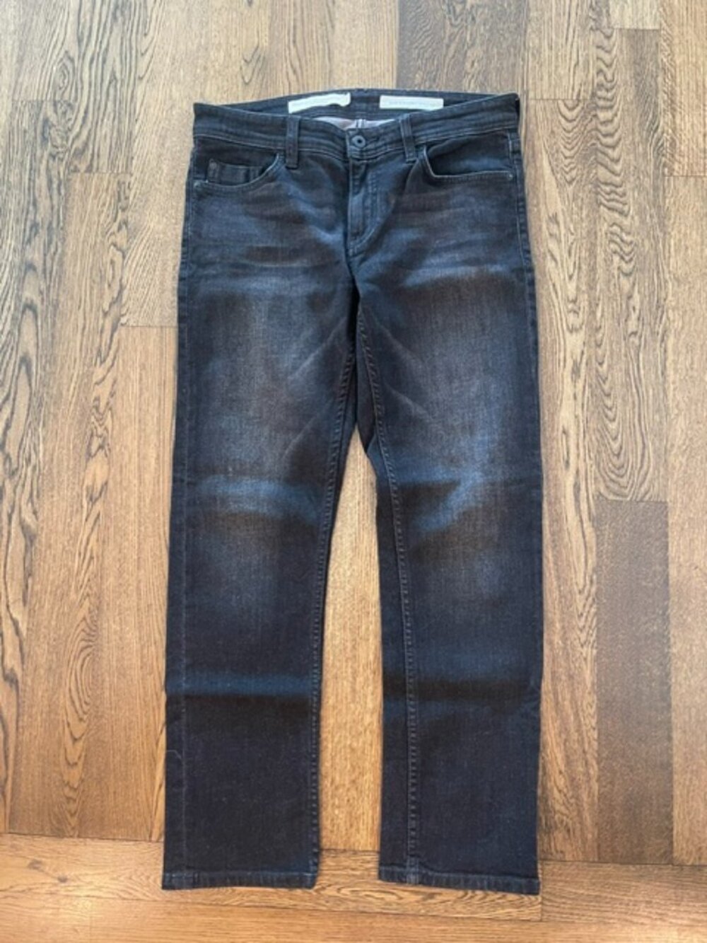 Pilcro Anthroplogie Washed Black Slim Straight Jeans Size 28 EUC